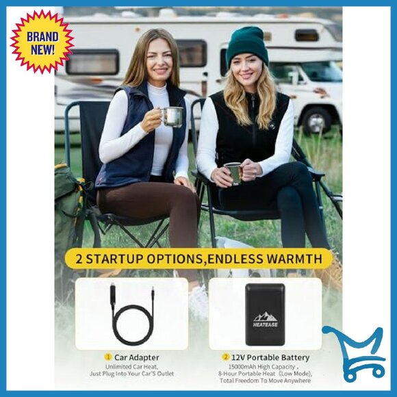 Reversible Heated Fleece Vest with Battery Pack for Outdoor Activities - Picture 6 of 8